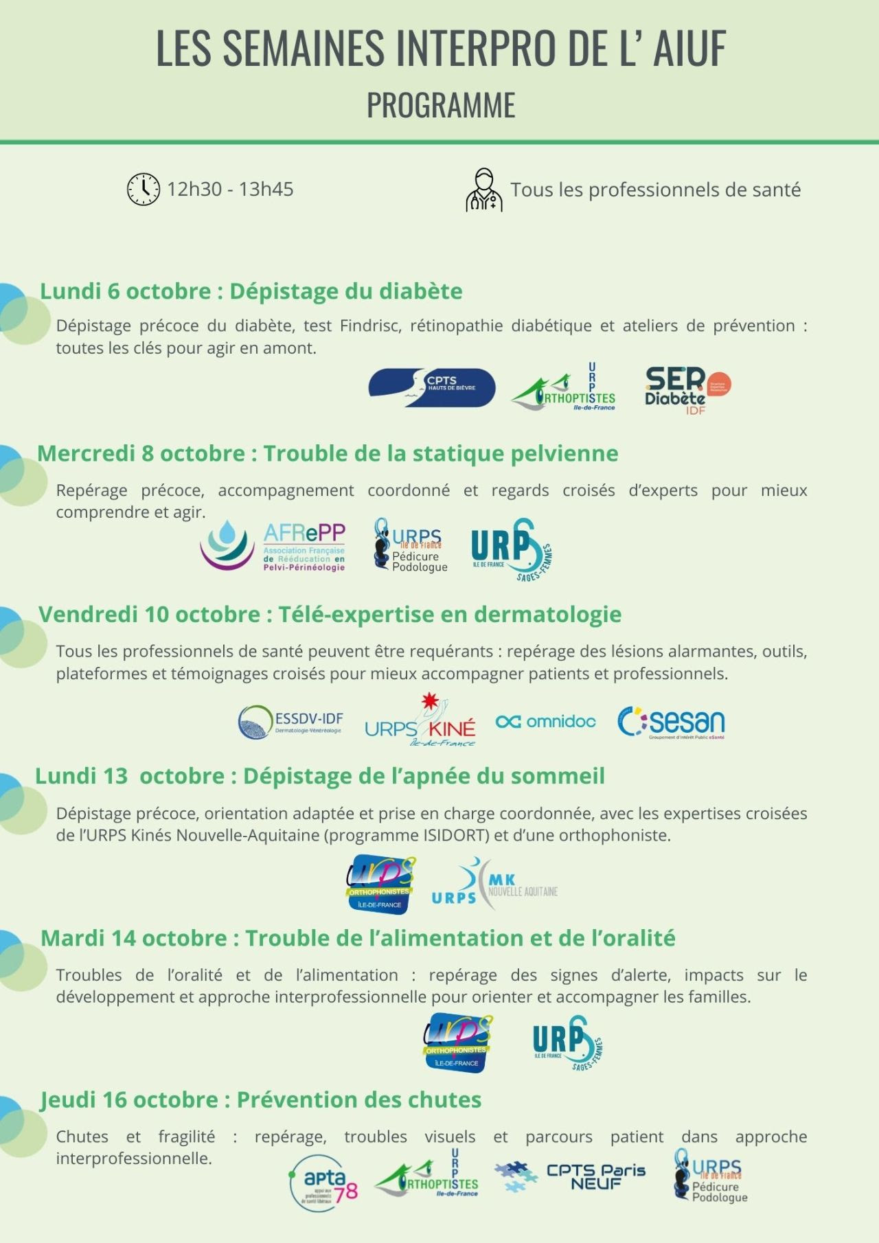 Les semaines INTERPRO de l'AIUF