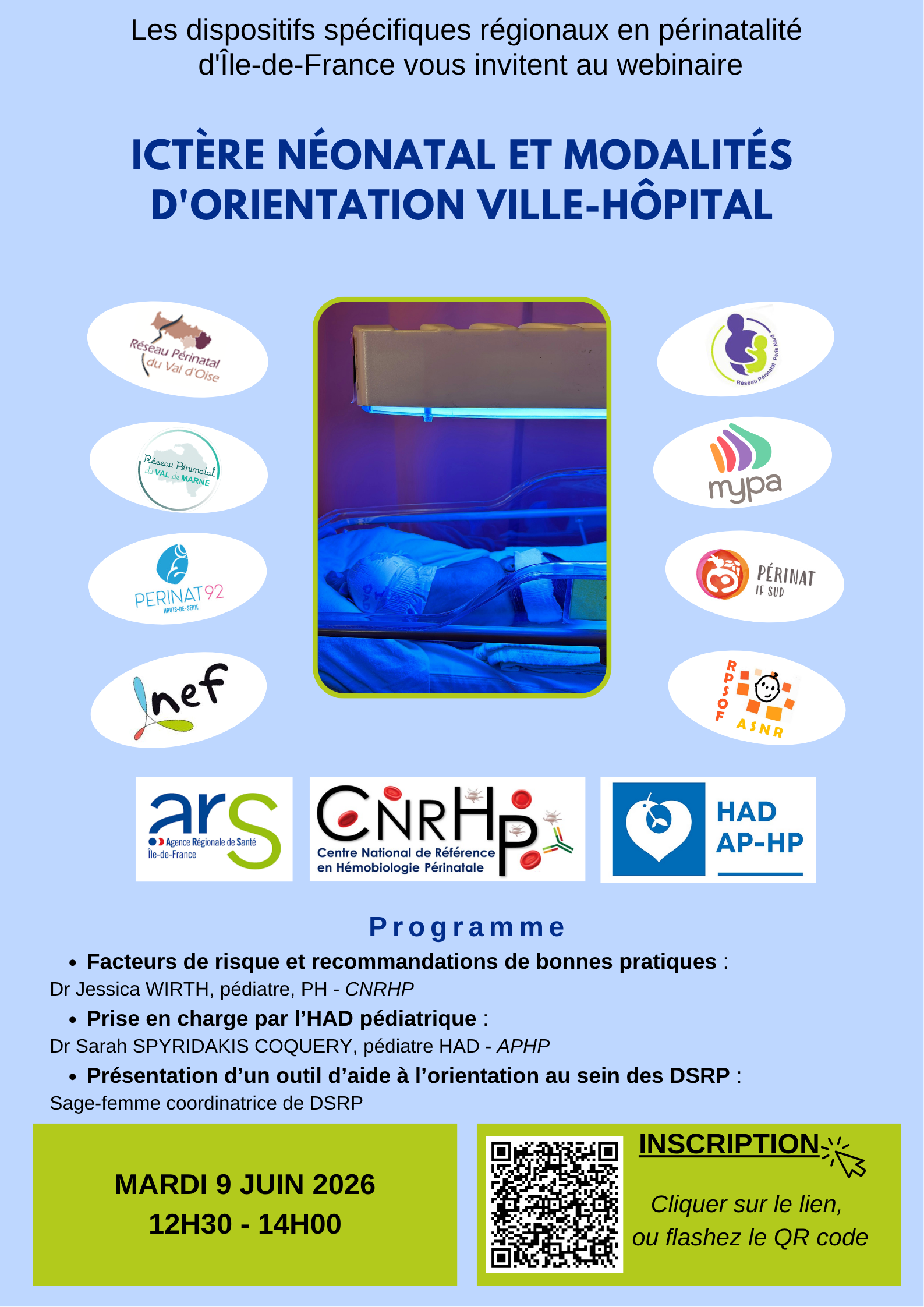 Webinaire sur l'ictère néonatal et modalités d'orientation ville-hôpital