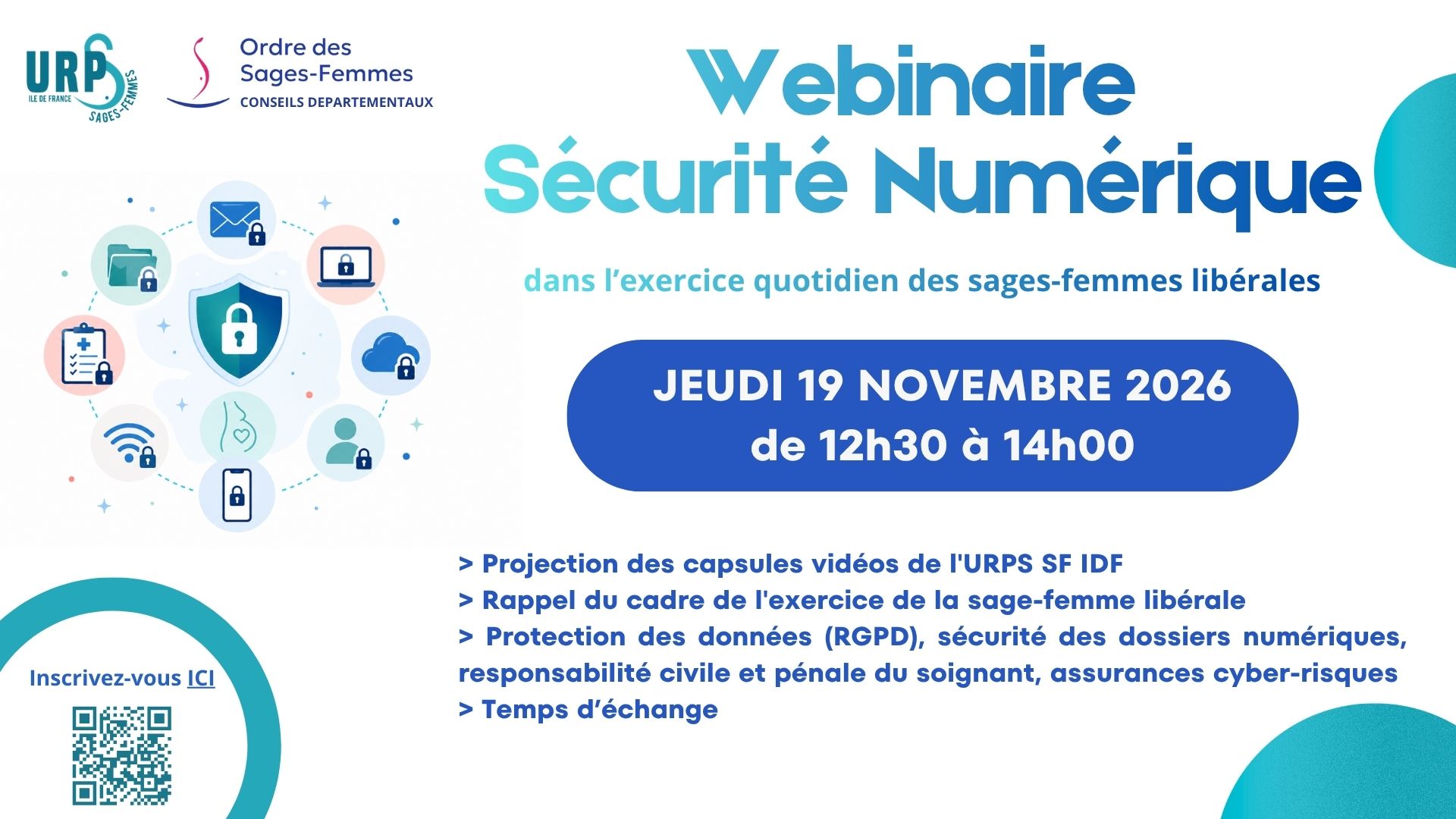 Webinaire Sécurité Numérique dans l'exercice de la sage-femme libérale