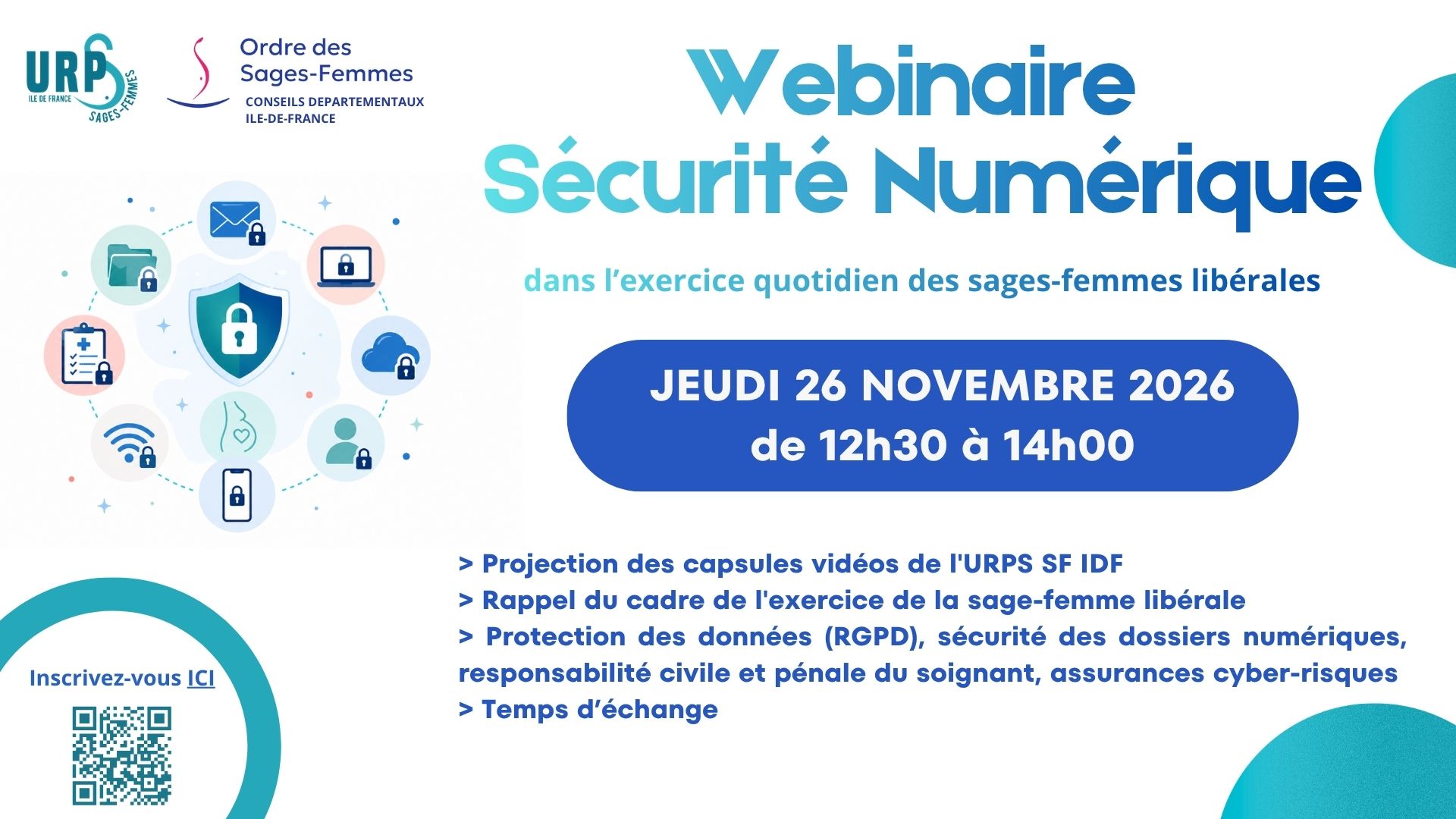 Webinaire Sécurité Numérique dans l'exercice de la sage-femme libérale