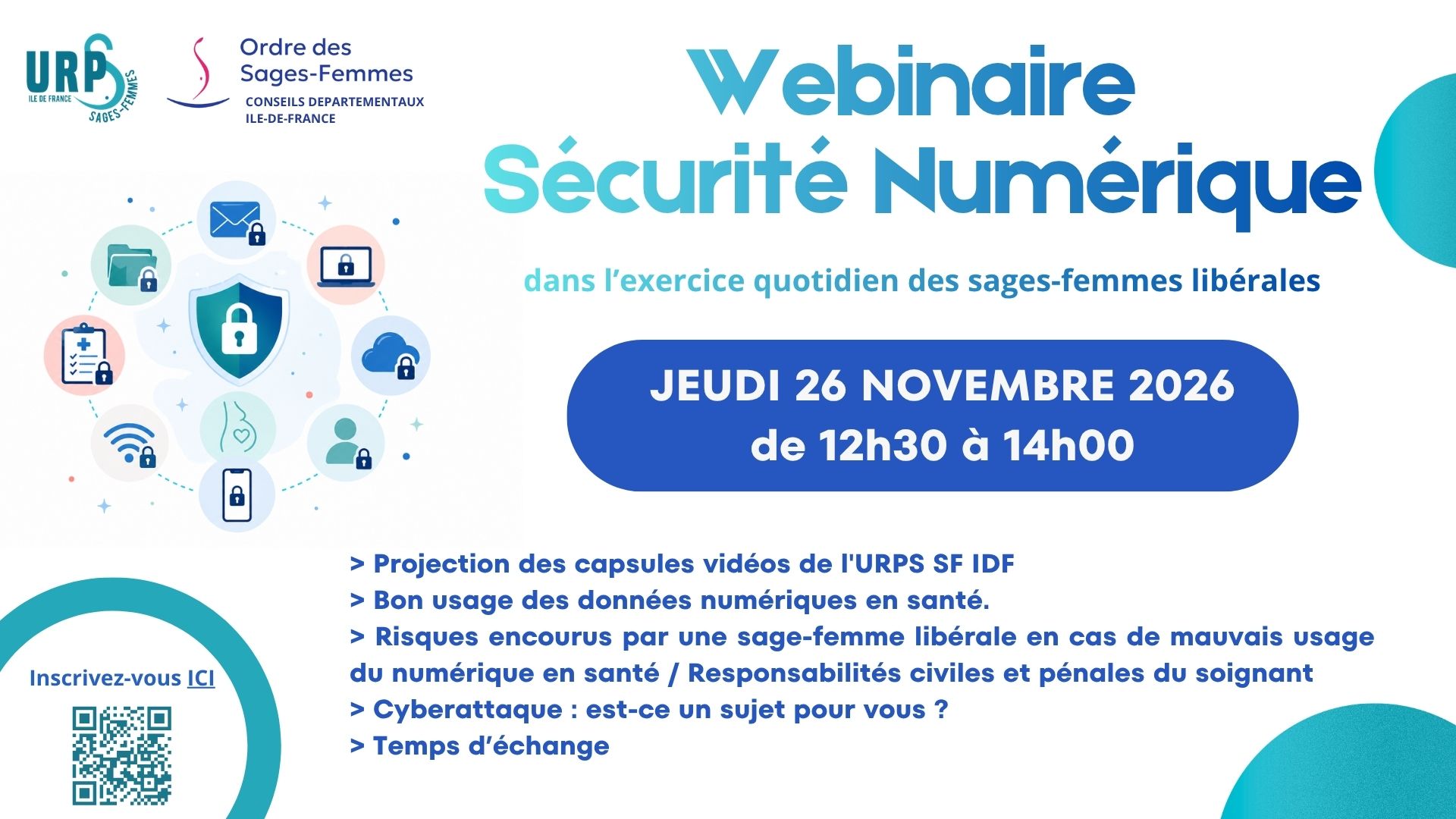 Webinaire Sécurité Numérique dans l'exercice de la sage-femme libérale